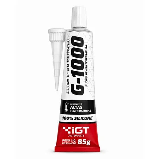 Cola Silicone Vedante de Alta Temperatura Cinza Automotivo 85g IGT G-1000