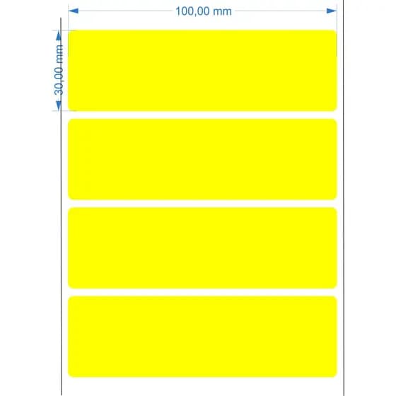 ETIQUETA 100X30-1CARREIRA BOPP R/32M AMARELO CW