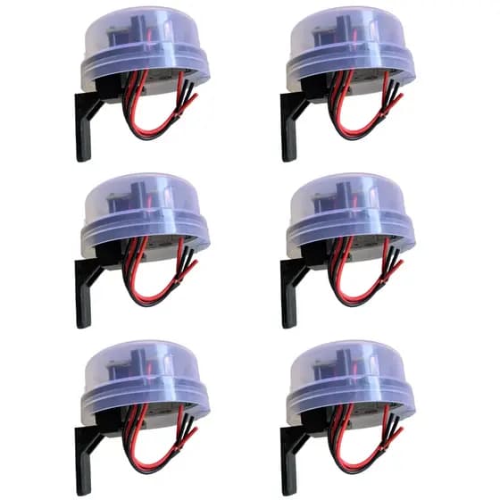 Kit 6x Relé Fotocélula Corujito Qualitronix Iluminação Automática Bivolt Com Suporte Original