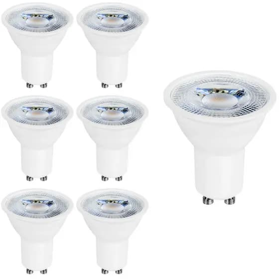 Kit 7x Lâmpada Mini Dicróica LED MR11 4W Bivolt GU10