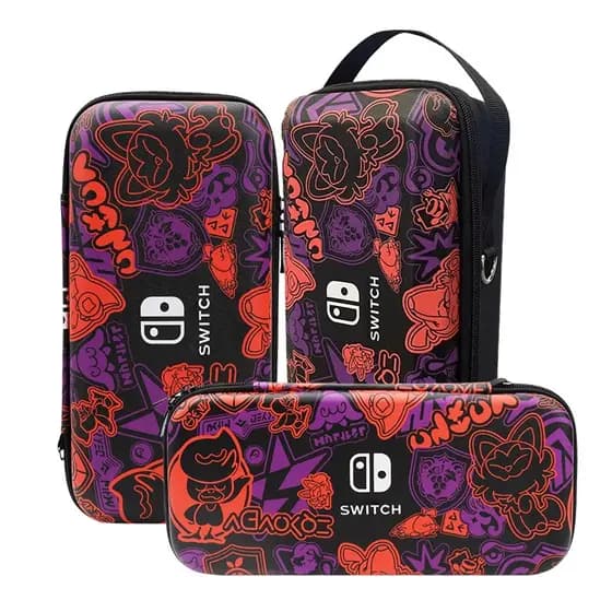 Para Nintendo Switch/Lite Scarlet E Saco De Armazenamento De Tema Violeta Capa Rígida Protetora Acessório Oled