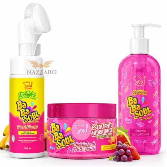 Kit 3 itens Esfoliante Facial + Mousse Micelar + Sabonete Facial Soul Cosméticos | Skincare, Limpeza Facial Profunda, Uv