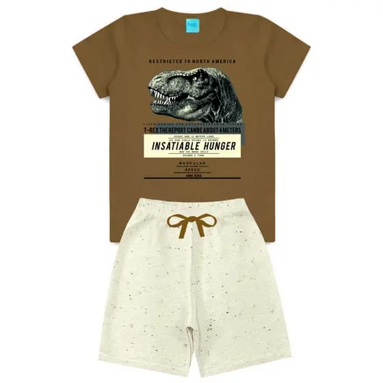 Conjunto Infantil Menino Roupa de Criança masculino Bermuda e Camiseta Atacado Barato L39