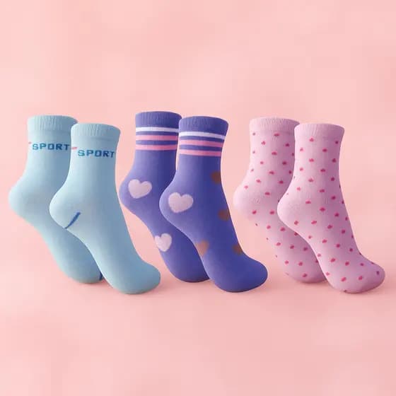 Kit 03, 06 ou 12 Meias Cano Alto Femininas – Coloridas, Confortáveis e Anatômicas Adulto Jovem