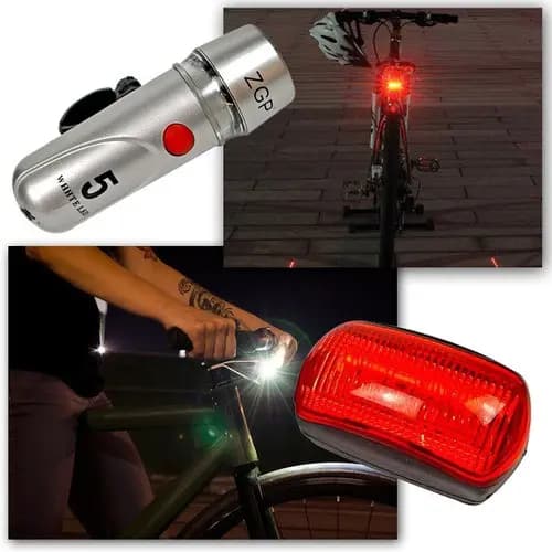 Lanterna Sinalizador Bike Emergencia Noite Prova Agua Cycle
