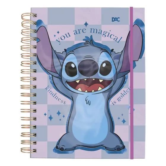 Caderno Smart Universitário Stitch 80 Folhas Reposicionáveis 90g