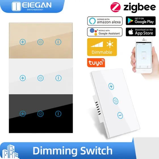 ELEGAN Padrão Americano wifi Interruptor dimmer Inteligente Aleax Controle De Voz Do Telefone Móvel graffiti De Toque