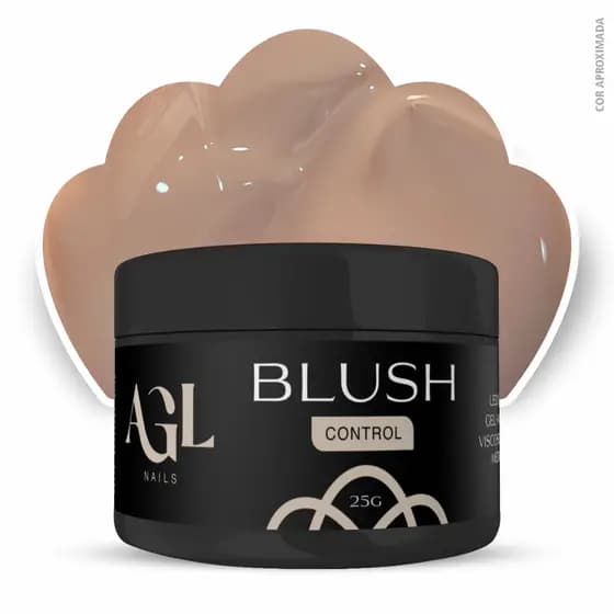 Gel Para Unhas AGL Nails Blush 25g Alongamento de Unhas Fibra de Vidro Molde F1