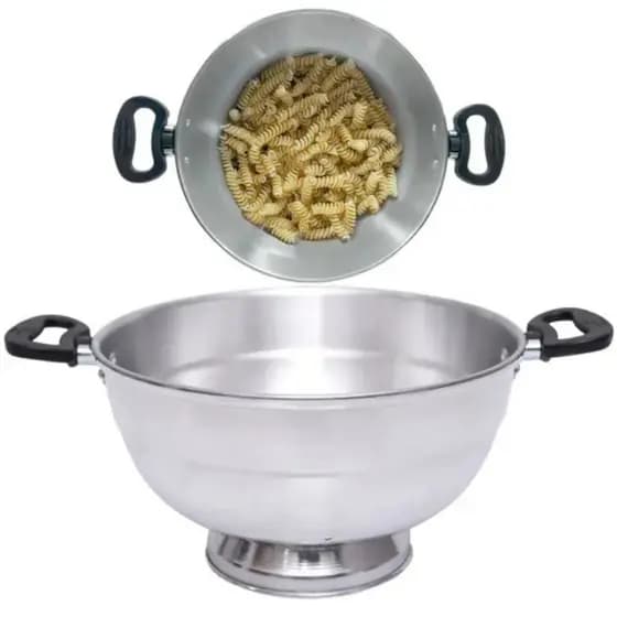 Escorredor Macarrão Arroz Fruta Multiuso C/ Pé Nº20/Nº24 Docesar