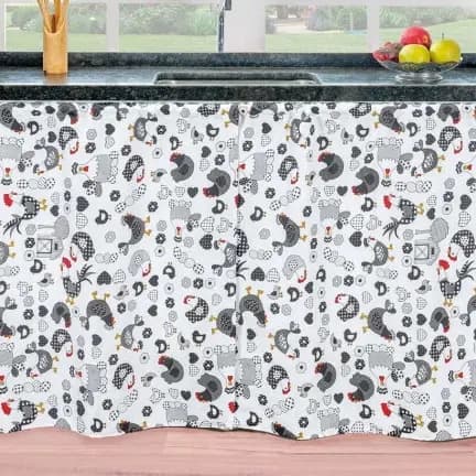 Cortina de Pia Cozinha 1,40m x 0,80cm