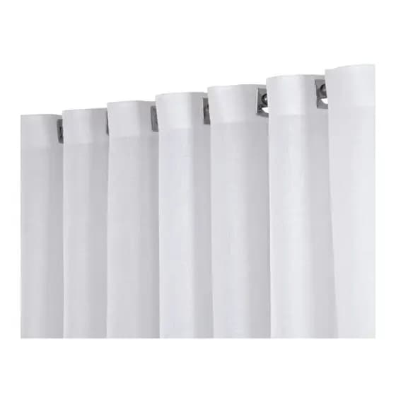 Cortina de Pia Voil Linho Flame 1,40m x 0,80cm Cozinha Todas com ILHOS CROMADO