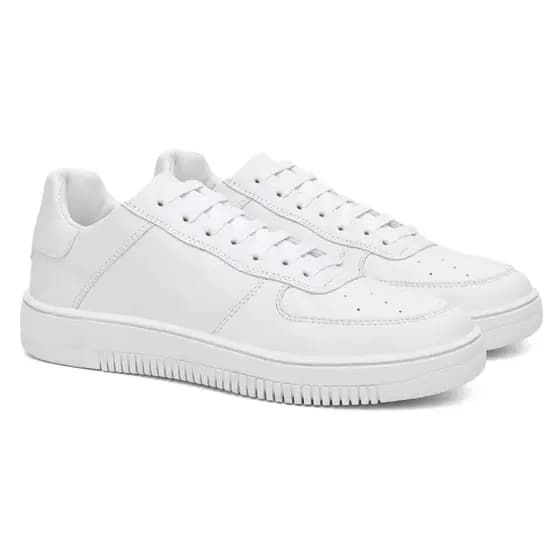 TÊNIS CASUAL BRANCO E PRETO UNISSEX ESTILO DIA DIA CONFORTO CLASSICO