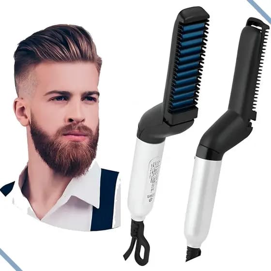 Chapinha Elétrico Modelador Barba Cabelo Alisador Masculino
