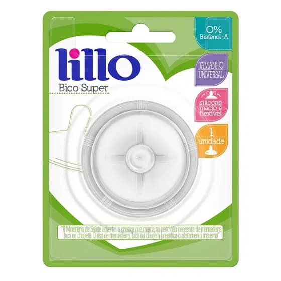Bico Super Para Mamadeiras Evolution 100% Silicone Fluxo Lento de 0 a 5 Anos Lillo