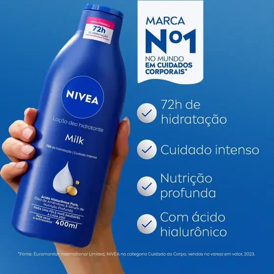 NIVEA Loção Hidratante Milk Pele Seca a Extrasseca 400ml