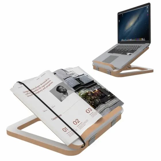 Suporte Notebook Livro Tablet Apostila Apoio Leitura Ergônomico Branco