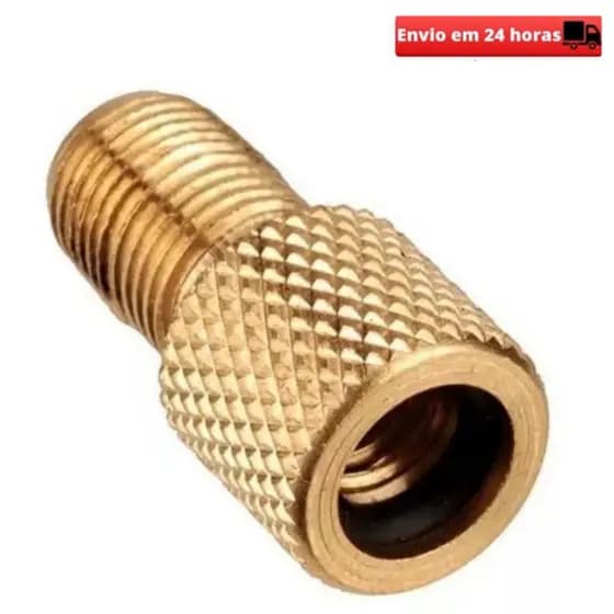 Adaptador de Bico Válvula Presta fina P/Bico Grosso de bicicleta
