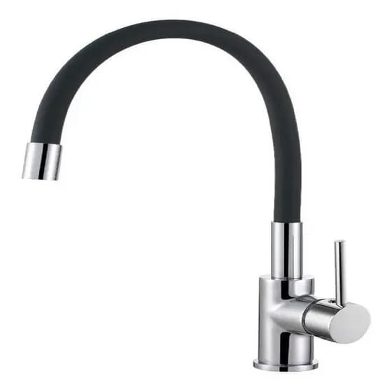 Torneira Cozinha Gourmet Monocomando Bica Flexível Prata