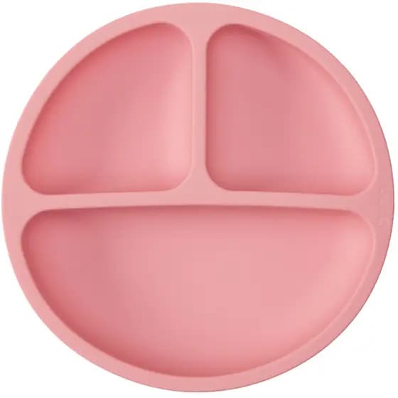 Prato De Silicone Introdução Alimentar Redondo Com Divisórias E Ventosa Buba 15630
