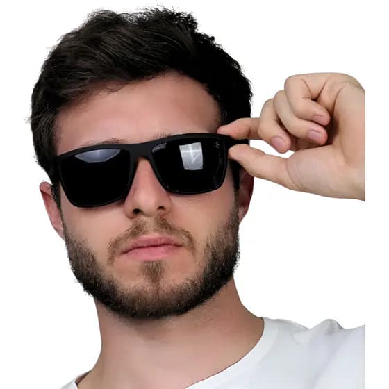 Óculos De Sol Masculino Estilo Quadrado Rayos R-209 Proteção Solar UV-400 Original