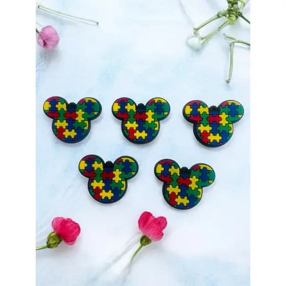 Aplique Emborrachado 10 und Infantil Autismo Laços Tiaras Prendedores Artesanato DIY