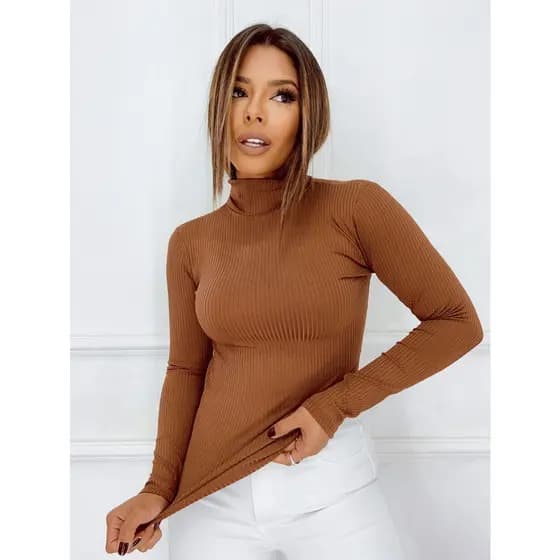 Blusa Manga Longa Gola Alta Cacharrel Inverno Segunda Pele Frio Elastano Algodão Canelado Blusinha Golinha