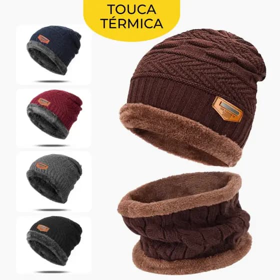Touca Peluda Masculina E Feminina unisex De Lã Forrada Com Pelinhos
