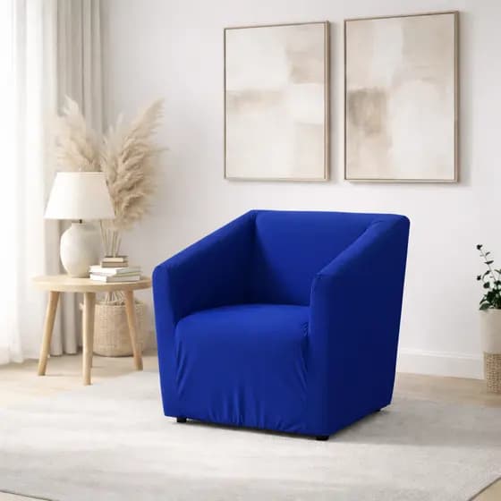 Capa Protetora Decorativa Para Poltrona Modelo Tilla Ferradura Quadrada Quarto Sala Escritório Recepção