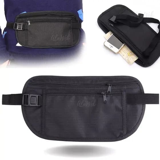 Pochete Bolsa Anti Roubo Furto Doleira Resistente Segurança Unissex Documentos Original Anti Respindo