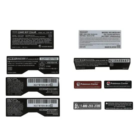Adesivo Stick Traseiro Laminado para Gameboy Color Gameboy Advance Gameboy Advance SP GBA SP Super Nintendo SNES GBP