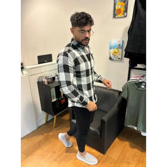 camisa xadrez masculina flanelada