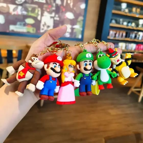 Chaveiro 3d Premium da Turma do Super Mário Bros - Vários Personagens