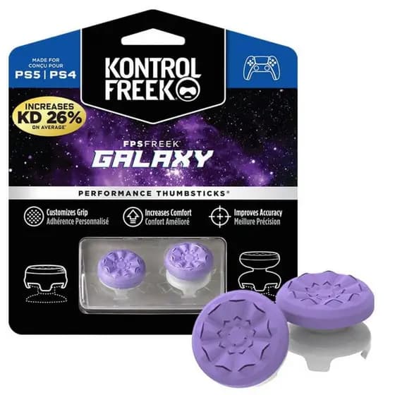Par de Grip Extensor FPS Galaxy Roxo Para Controle de Playstation (Ps4-Ps5) Dualshock4 Dualsense