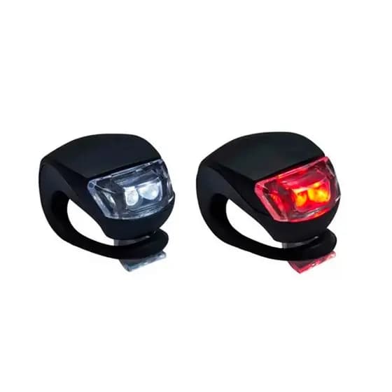 Kit Sinalizador para bicicleta de Silicone com 2 Leds bike corrida ciclismo