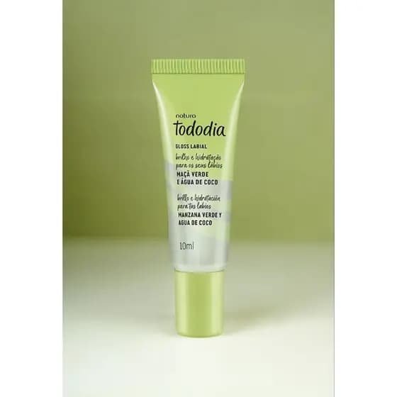 Natura Gloss Labial Tododia Maçã Verde e Água de Coco 10ml