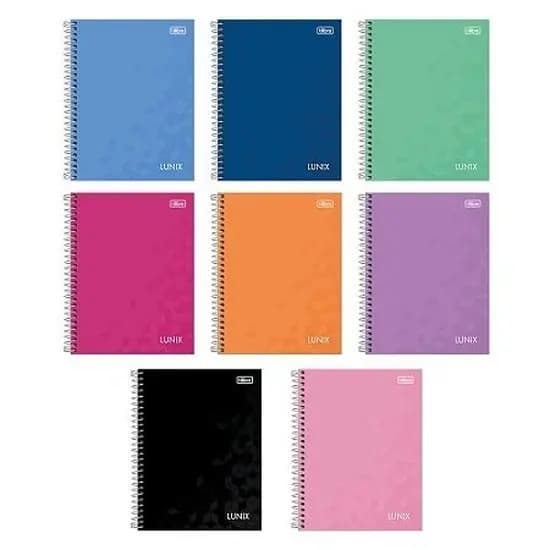 CADERNO ESPIRAL CAPA DURA COLEGIAL LUNIX 80 FOLHAS - TILIBRA