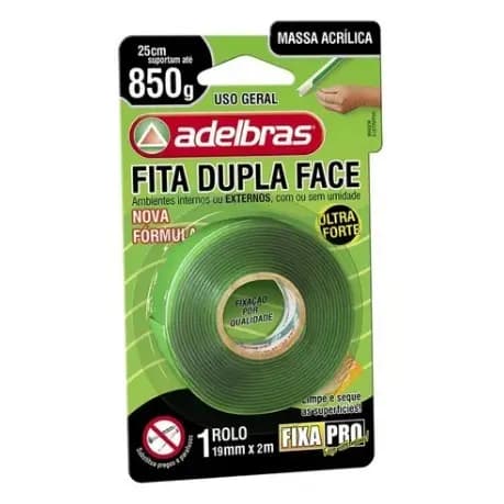 Fita Dupla Face Adelbras Alta Qualidade