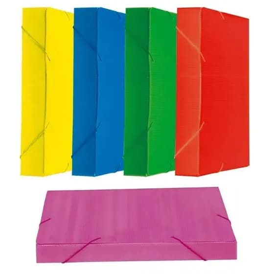 PASTA ESCOLAR 35MM COM ELÁSTICO POLIBRAS NOVA ONDA