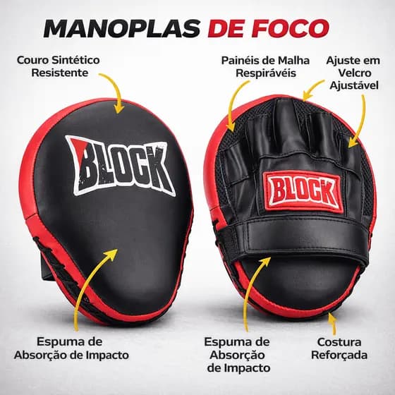 Manopla De Foco Lutas Muay Thai Mma Boxe Resistente Par Profissional Envio Imediato