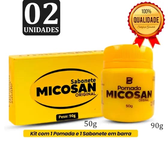 Kit Pomada micosan 1 Pomada mais 1 Sabonete barra Original Baruc Cosméticos Pele Axilias e Virilhas