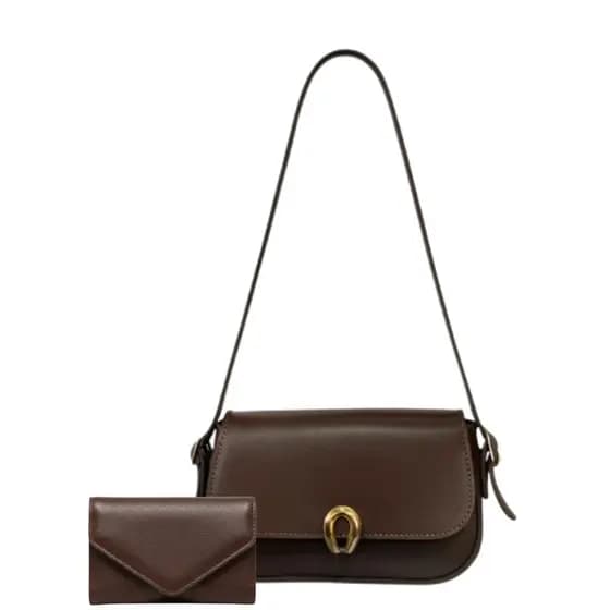 Kit 1 Bolsa Feminina Baguete + Carteira Top Lindas Super Promoção