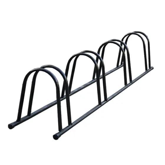 Suporte Para Bicicleta com 4 Vagas de Chão Preto