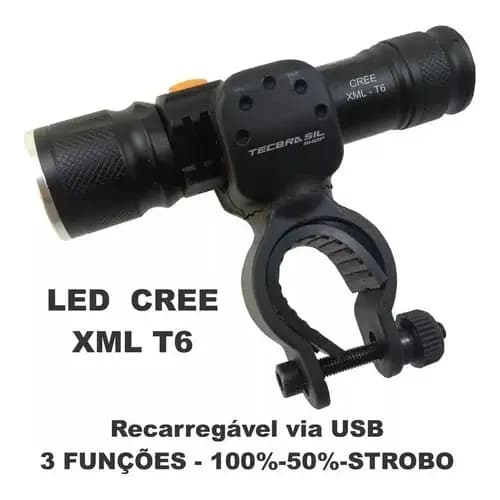 Farol Lanterna De Bike Super Forte 800 LumENS Recarregável Usb LOGA DURAÇÃO OTIMA LUMINOSIDADE