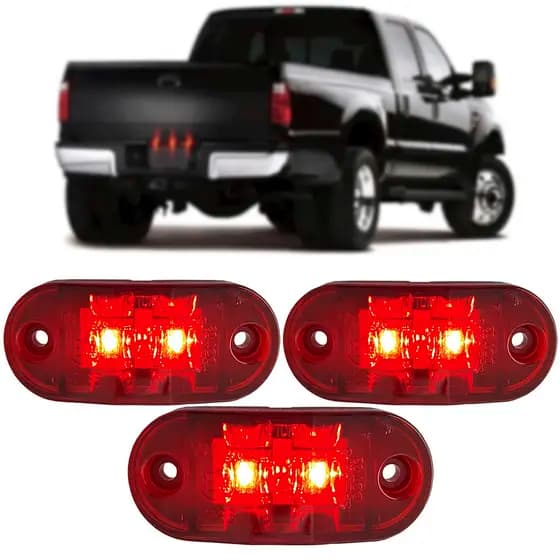 Kit Lanterna 3 Marias Sinalização Placa Camionete Pick Up