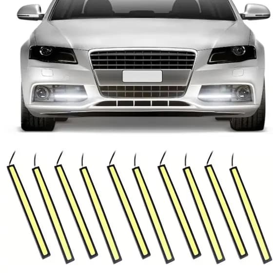 Kit 10 Barras Led Drl Farol Auxiliar Longa 17cm Super Branca