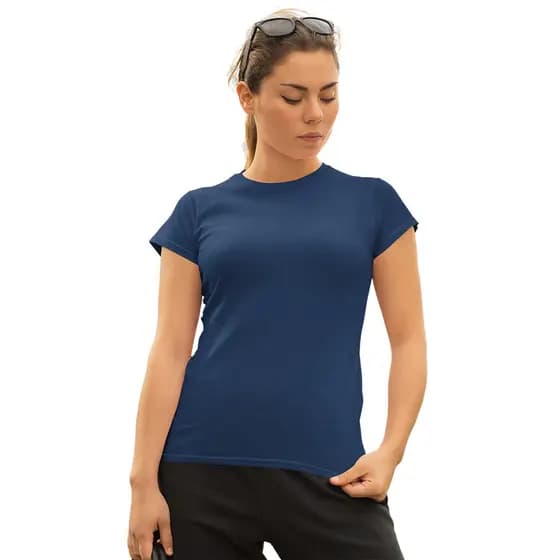 Camiseta Básica Algodão Premium Feminina Slim Moda