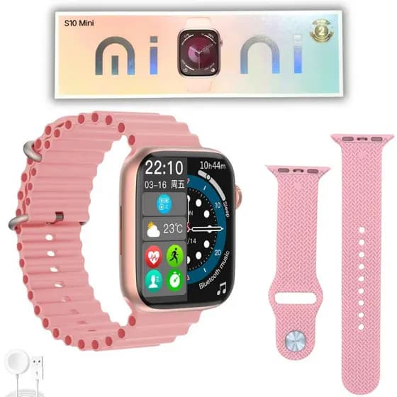 Smartwatch Mini Pro Fitness 38mm NFC Compatível iOS Android Recebe Notificações Foto Personalizável