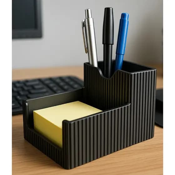 Porta Caneta Organizador de Mesa Multifuncional com Suporte para Post-it – Design Moderno