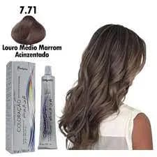 Coloração 7.71 Louro Médio Marrom Acinzentado Mairibel / Hidratycollor 60g - Tinta p/ cabelo Hidratylife Maribel