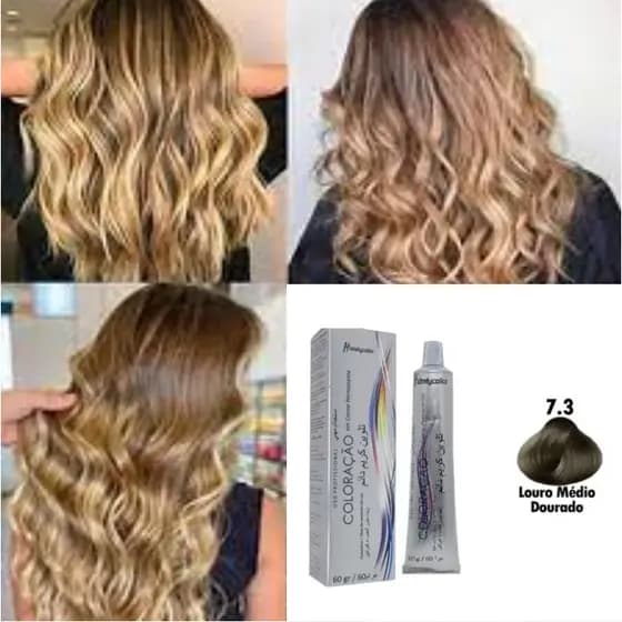 Coloração 7.3 Louro Médio Dourado Mairibel / Hidratycollor 60g - Tinta para cabelo Hidratylife Maribel - Coloração Profissional 60gr